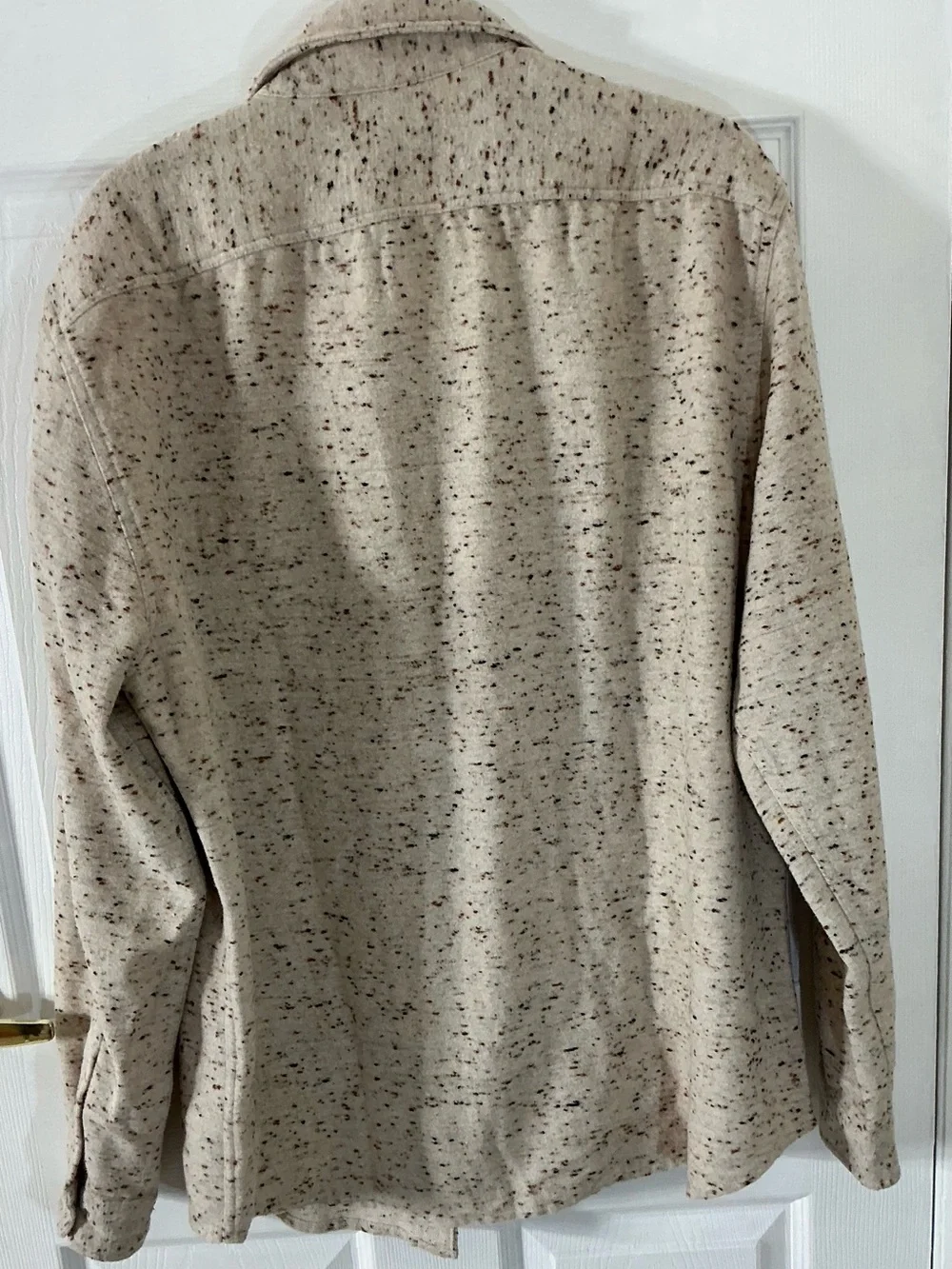 J.Crew Donegals Tweed Fleece Overshirt Shirt Jacket Oatmeal Men's Large L NWT